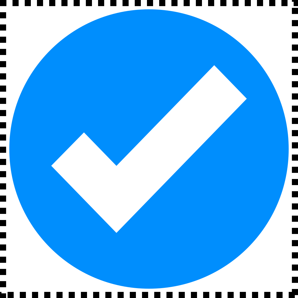blue tick icon